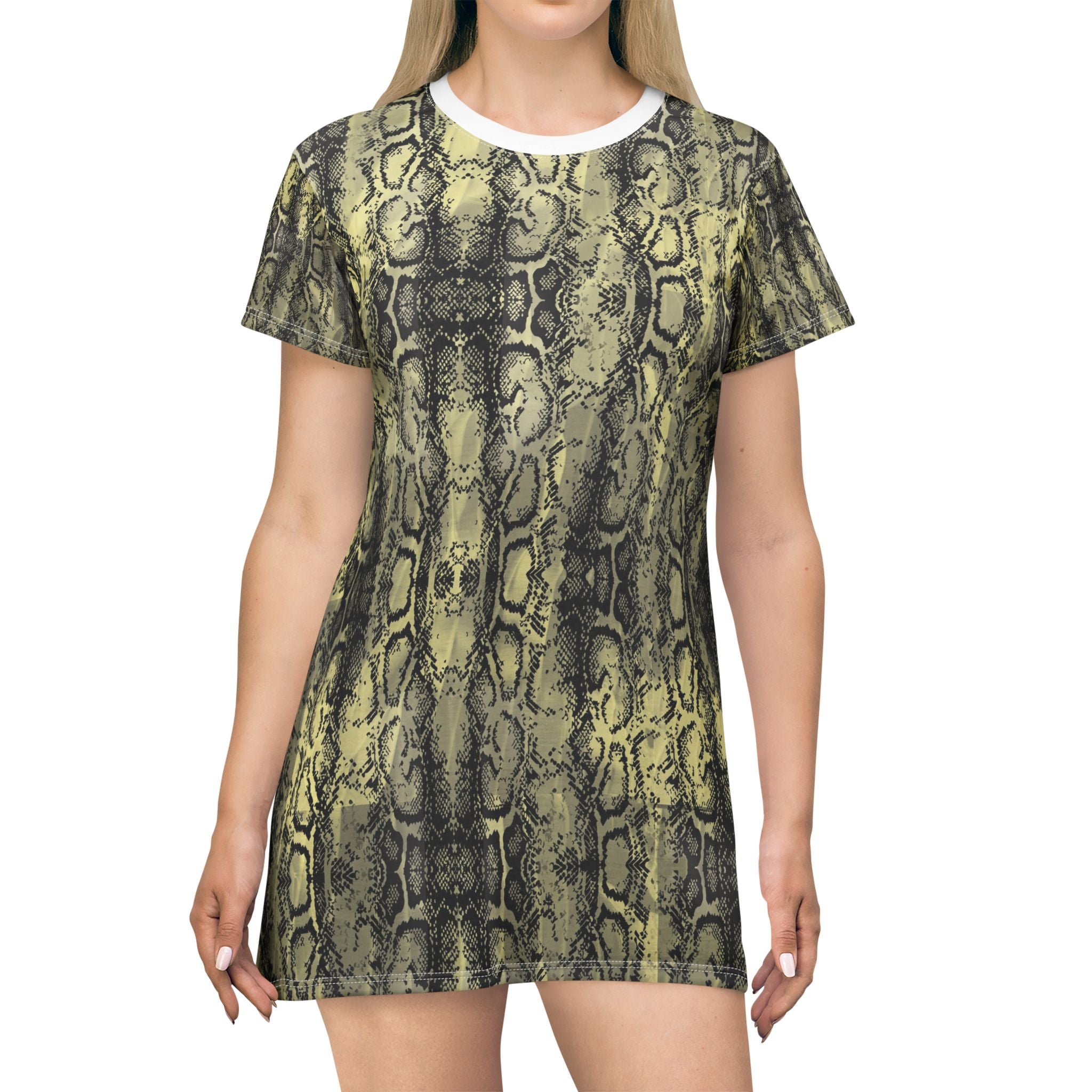 Snakeskin T-Shirt Dress | Trendy Casual Wear for Chic Women